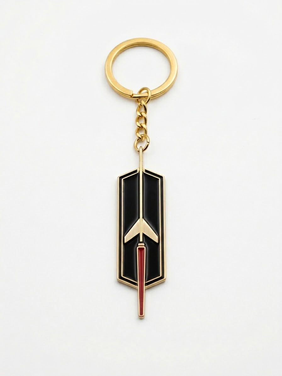 Gold-Oldsmobile classic Key Chain