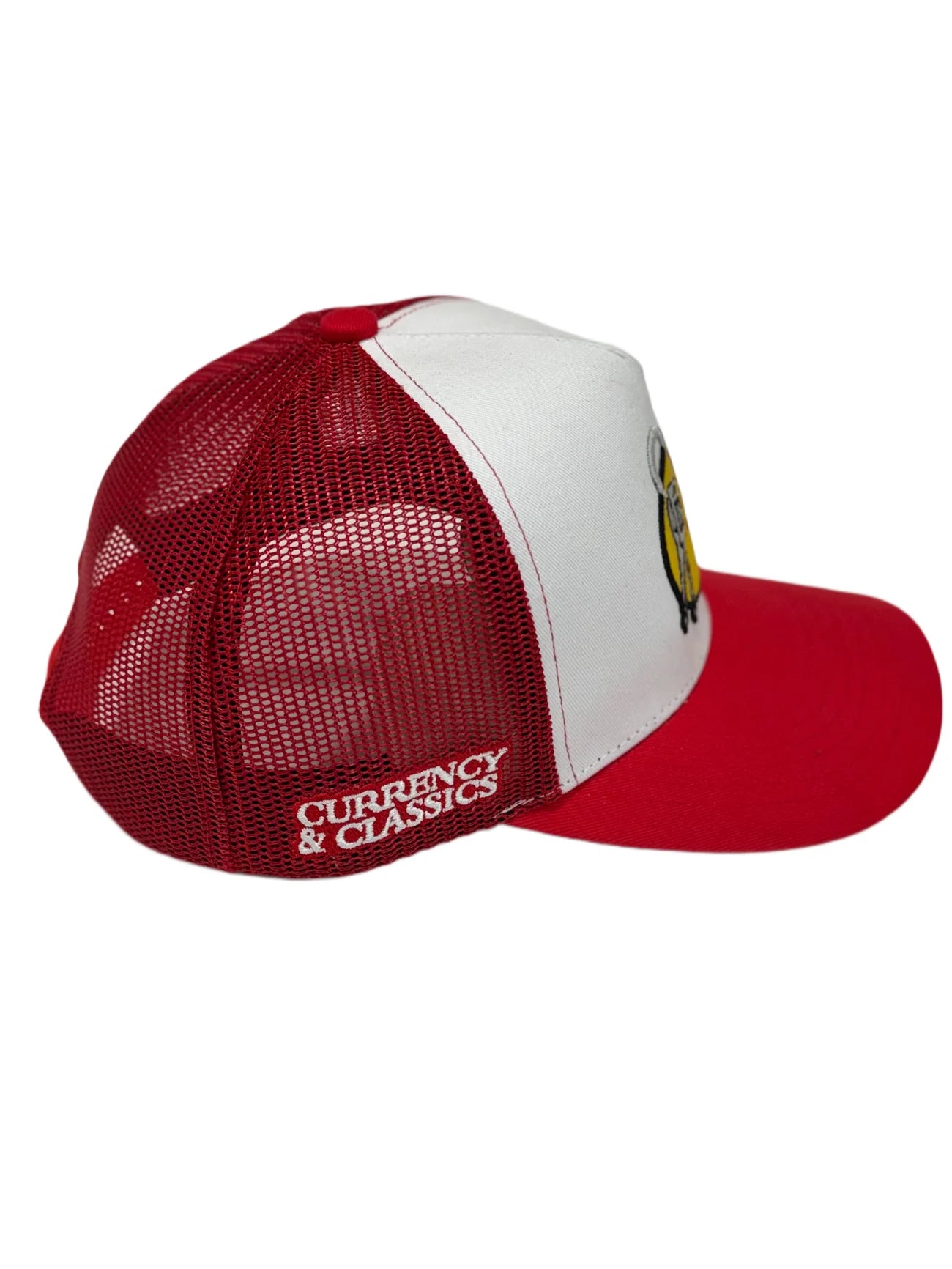 We don't fish Red and white trucker